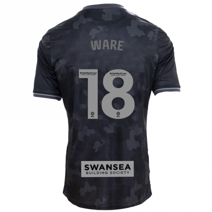 Enfant Football Maillot Phoebe Ware #18 Noir Tenues Extérieur 2024/25