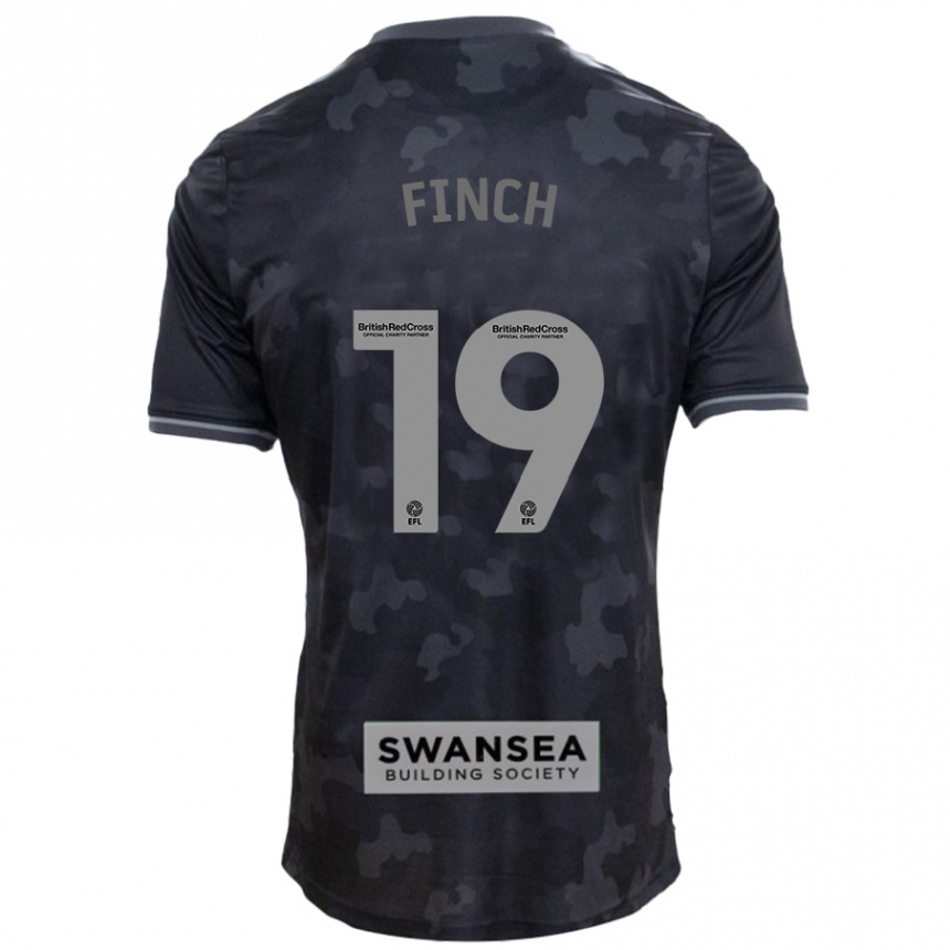 Enfant Football Maillot Lucy Finch #19 Noir Tenues Extérieur 2024/25