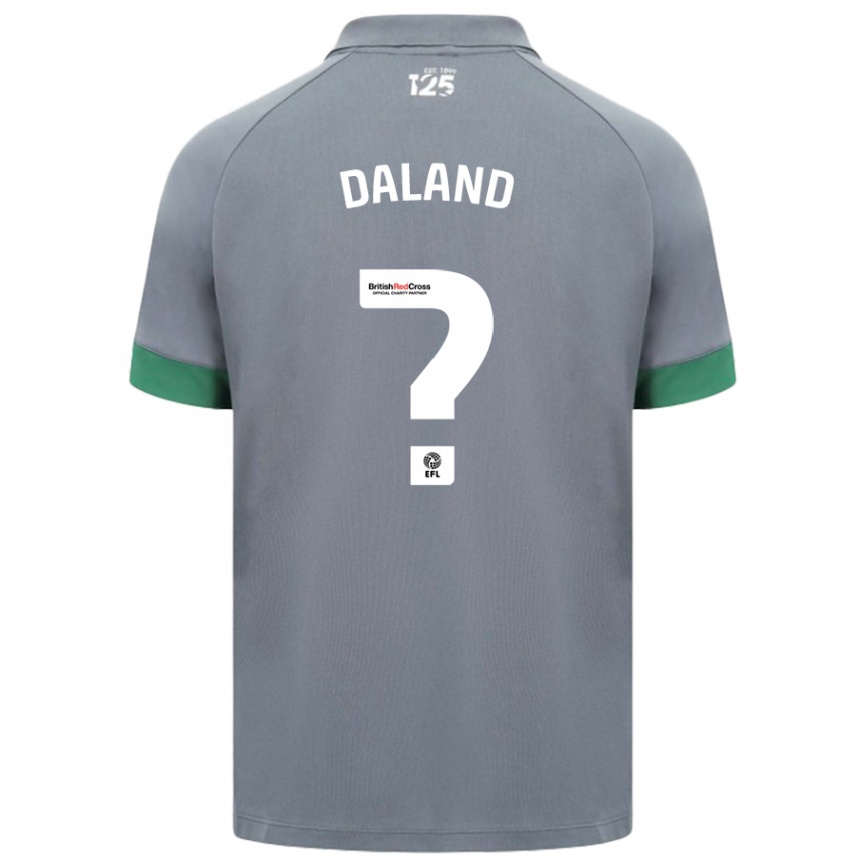 Enfant Football Maillot Jesper Daland #0 Gris Foncé Tenues Extérieur 2024/25