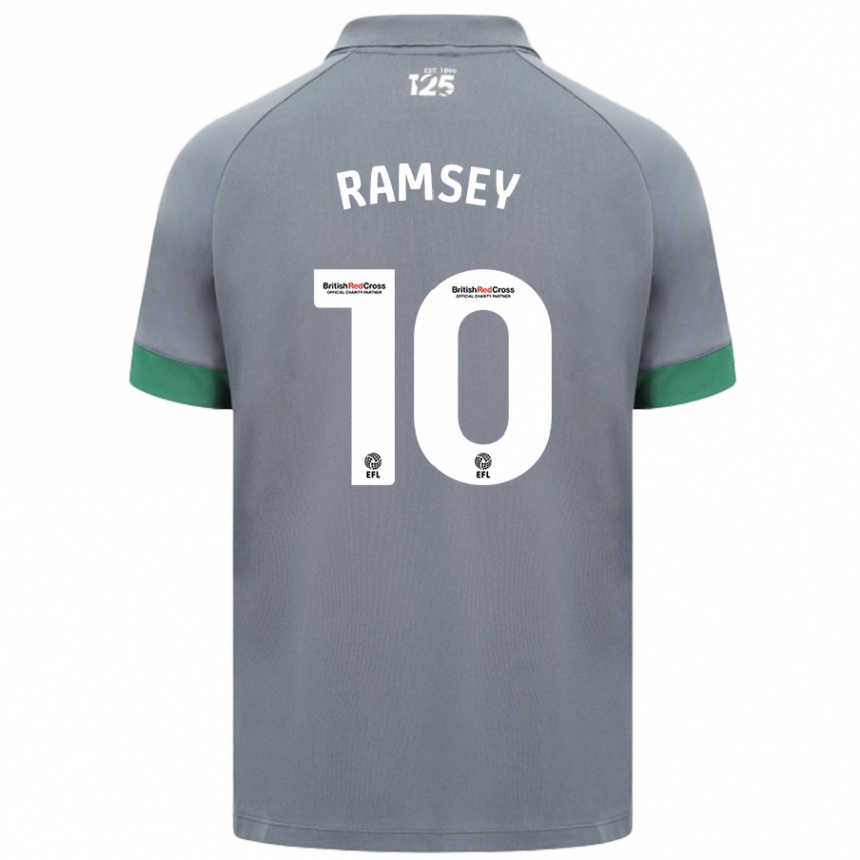 Enfant Football Maillot Aaron Ramsey #10 Gris Foncé Tenues Extérieur 2024/25