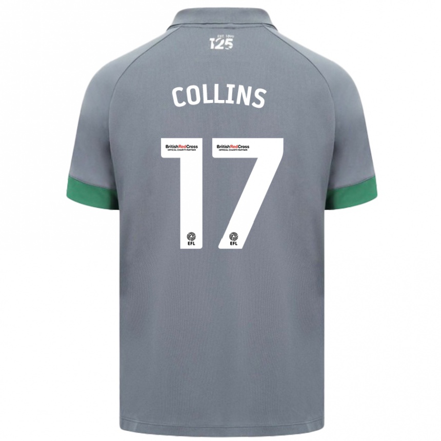 Enfant Football Maillot Jamilu Collins #17 Gris Foncé Tenues Extérieur 2024/25