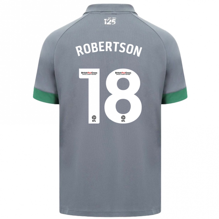 Enfant Football Maillot Alex Robertson #18 Gris Foncé Tenues Extérieur 2024/25