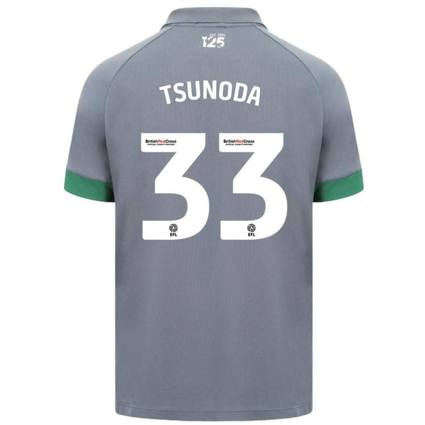 Enfant Football Maillot Ryotaro Tsunoda #33 Gris Foncé Tenues Extérieur 2024/25