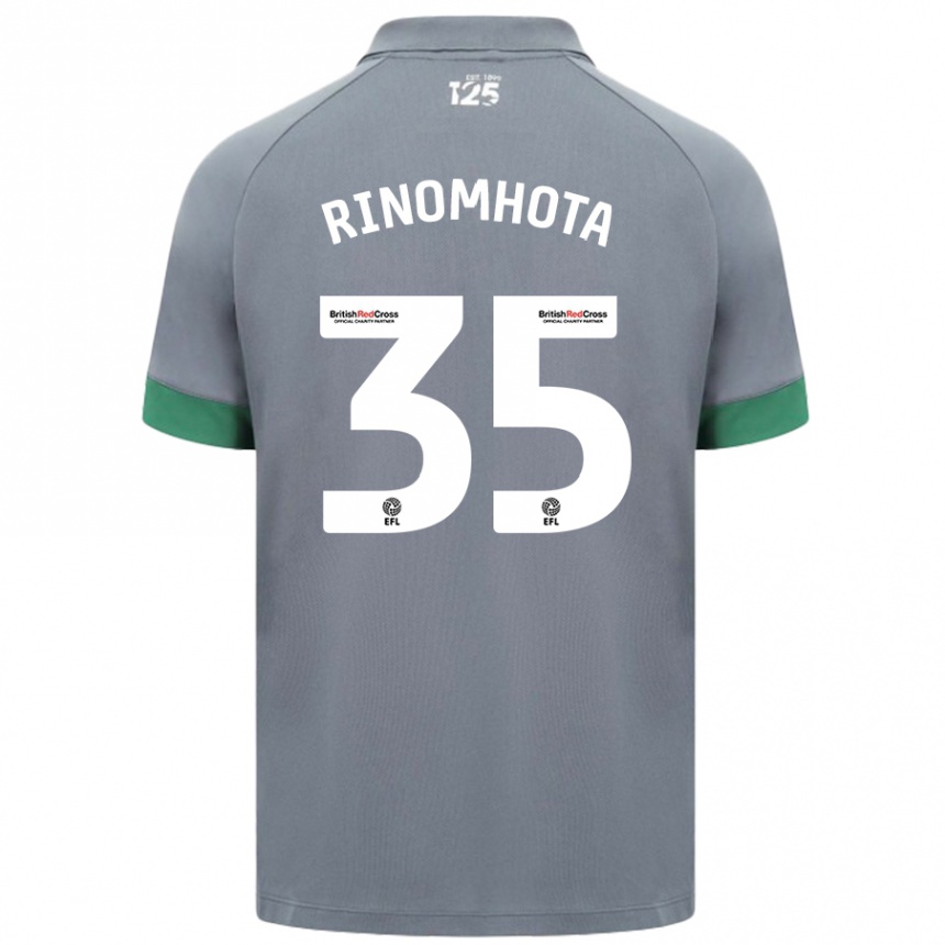 Enfant Football Maillot Andy Rinomhota #35 Gris Foncé Tenues Extérieur 2024/25