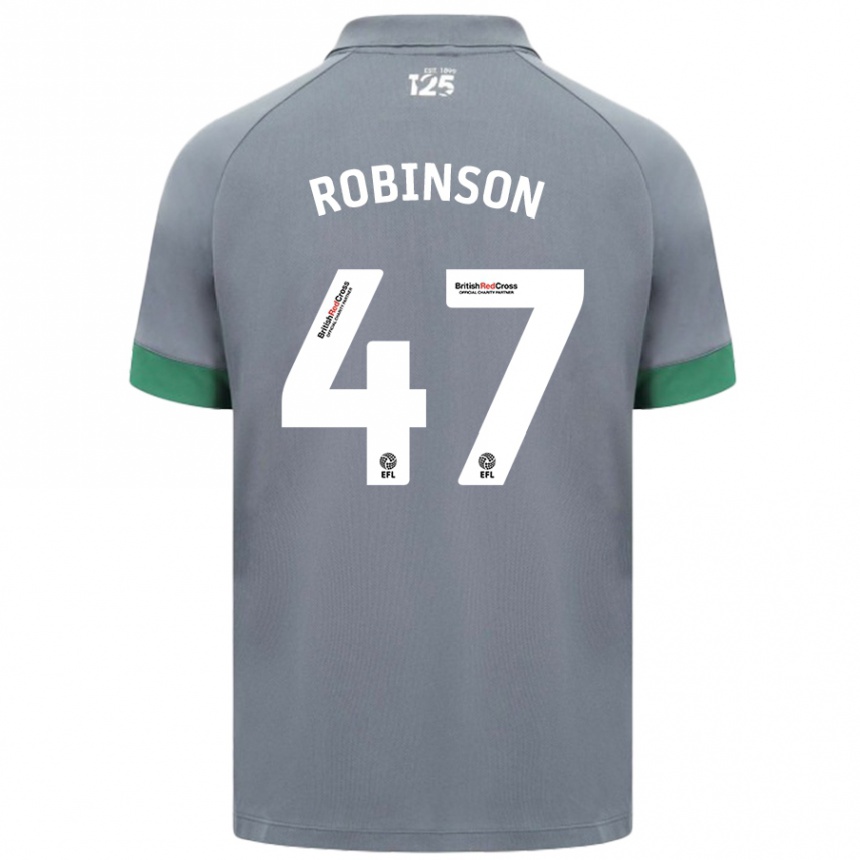 Enfant Football Maillot Callum Robinson #47 Gris Foncé Tenues Extérieur 2024/25