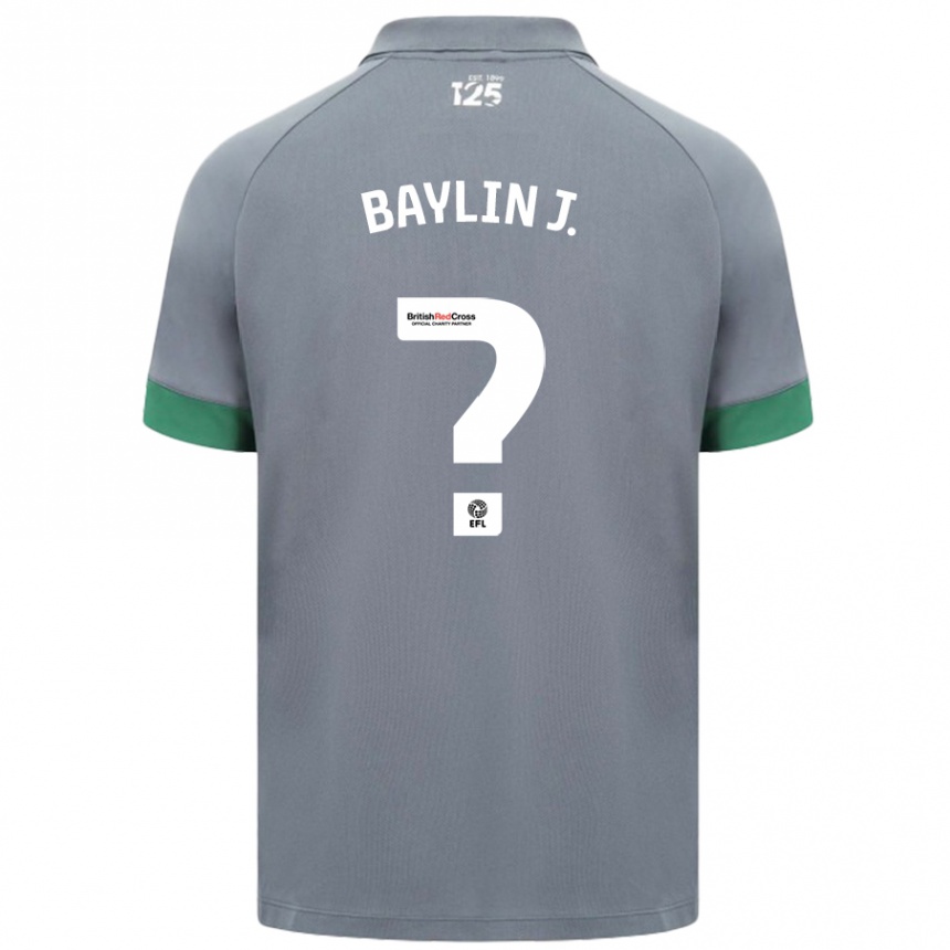 Enfant Football Maillot Baylin Johnson #0 Gris Foncé Tenues Extérieur 2024/25