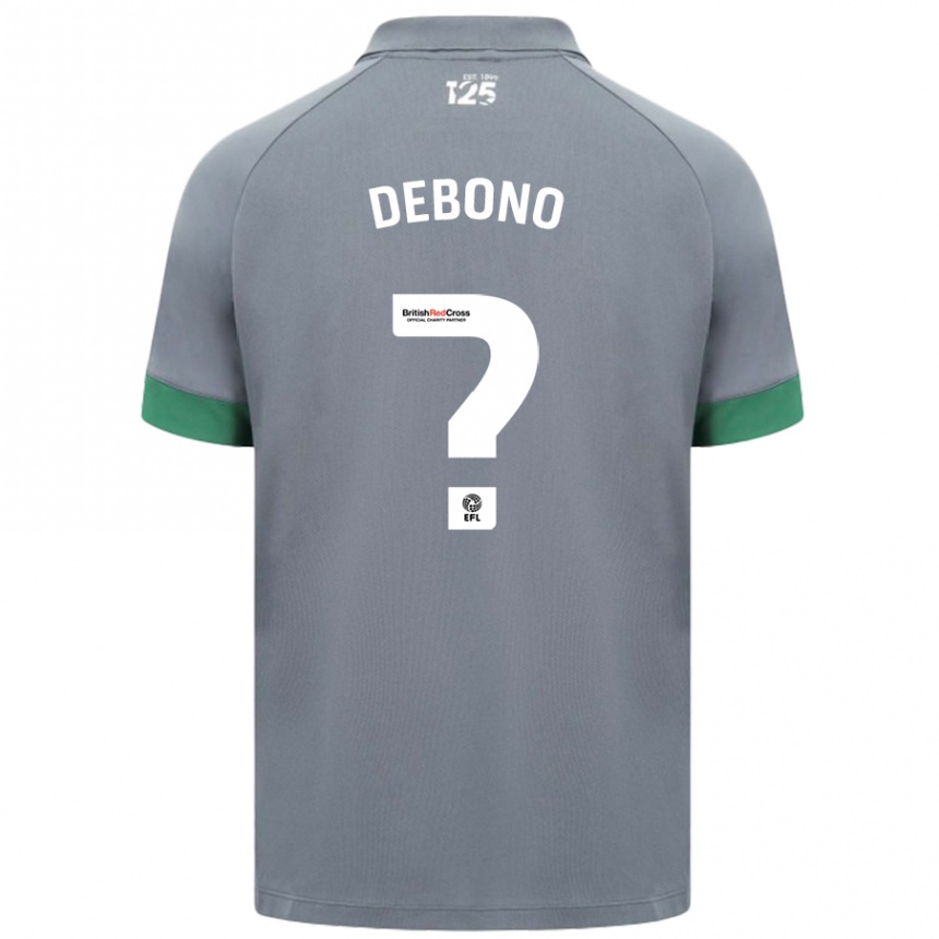 Enfant Football Maillot Alyas Debono #0 Gris Foncé Tenues Extérieur 2024/25