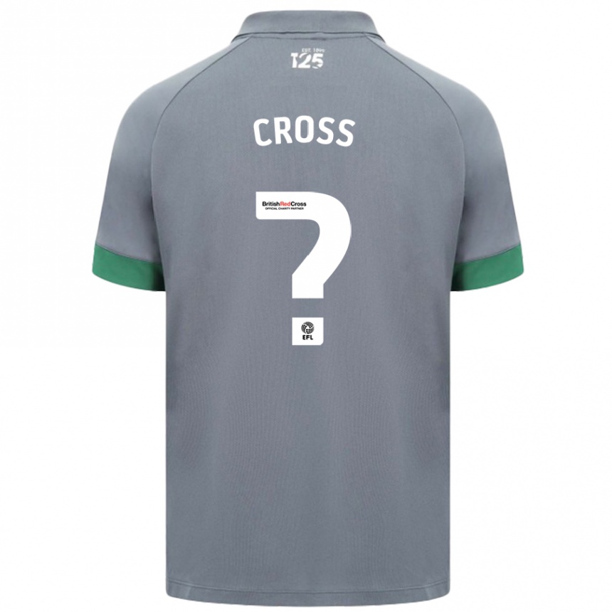 Enfant Football Maillot Alex Cross #0 Gris Foncé Tenues Extérieur 2024/25