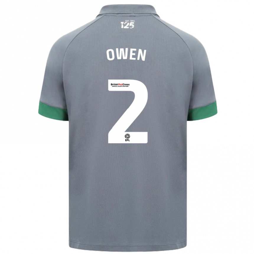 Enfant Football Maillot Lisa Owen #2 Gris Foncé Tenues Extérieur 2024/25