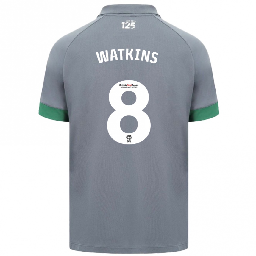 Enfant Football Maillot Seren Watkins #8 Gris Foncé Tenues Extérieur 2024/25