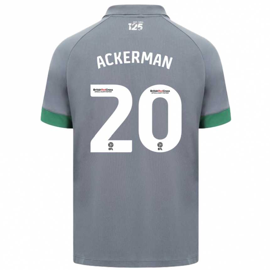 Enfant Football Maillot Mali Ackerman #20 Gris Foncé Tenues Extérieur 2024/25