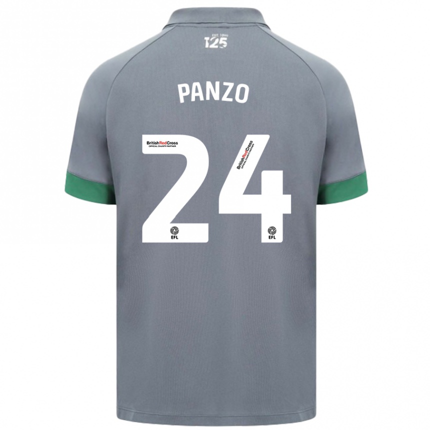 Enfant Football Maillot Jonathan Panzo #24 Gris Foncé Tenues Extérieur 2024/25