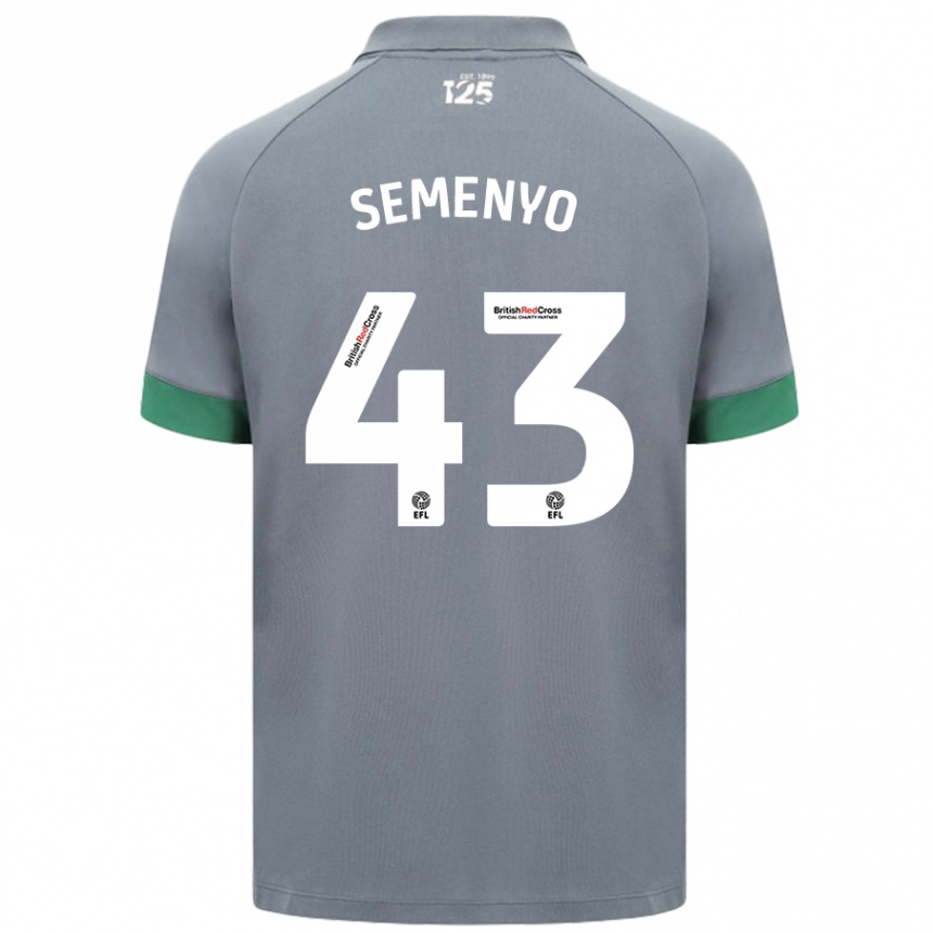 Enfant Football Maillot Jai Semenyo #43 Gris Foncé Tenues Extérieur 2024/25