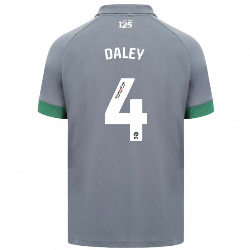 Enfant Football Maillot Hannah Daley #4 Gris Foncé Tenues Extérieur 2024/25