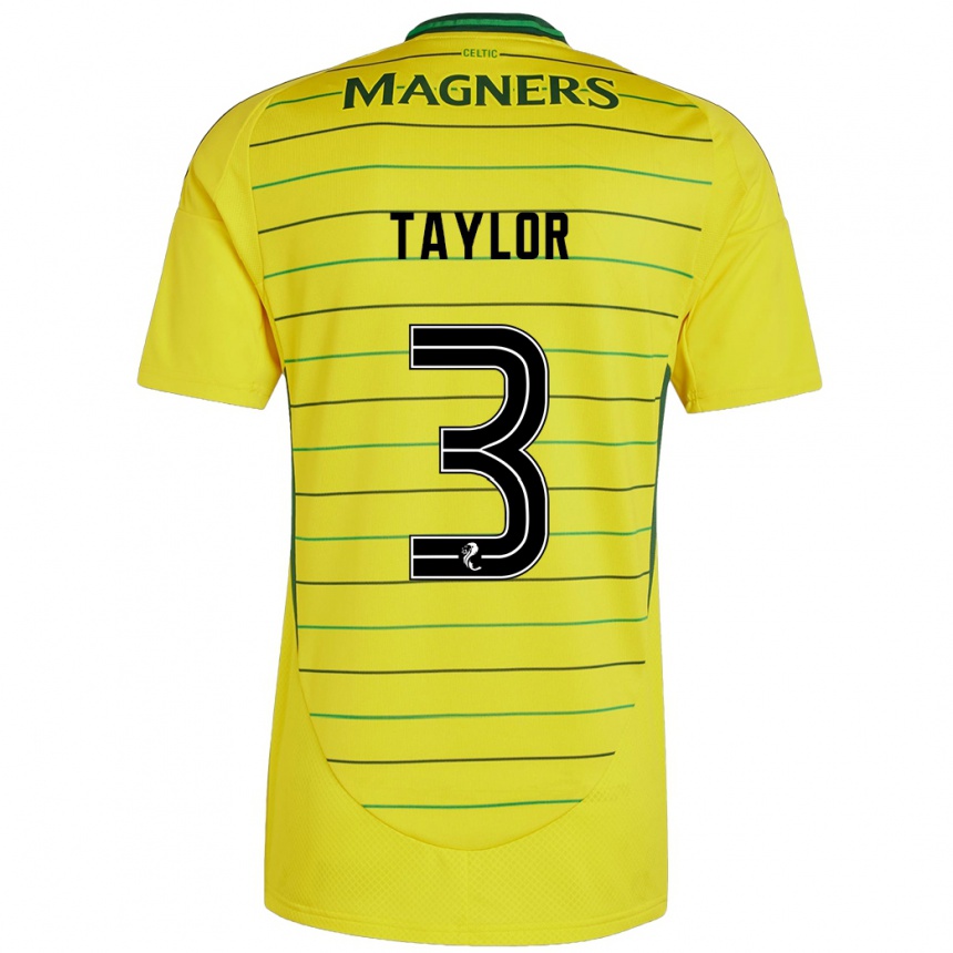 Enfant Football Maillot Greg Taylor #3 Jaune Tenues Extérieur 2024/25