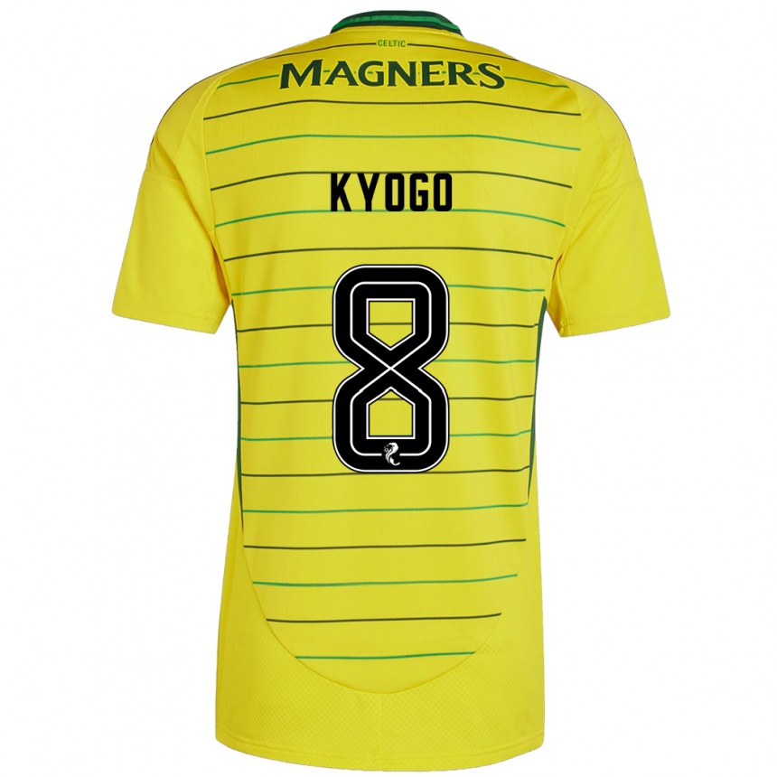 Enfant Football Maillot Kyogo Furuhashi #8 Jaune Tenues Extérieur 2024/25