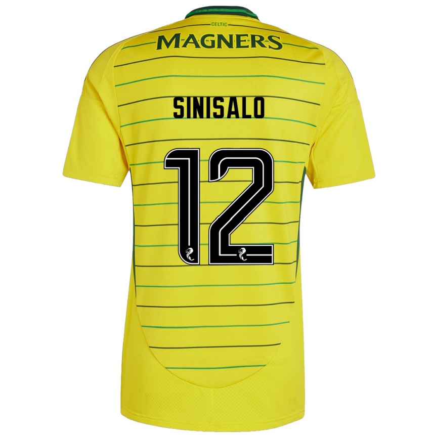 Enfant Football Maillot Viljami Sinisalo #12 Jaune Tenues Extérieur 2024/25