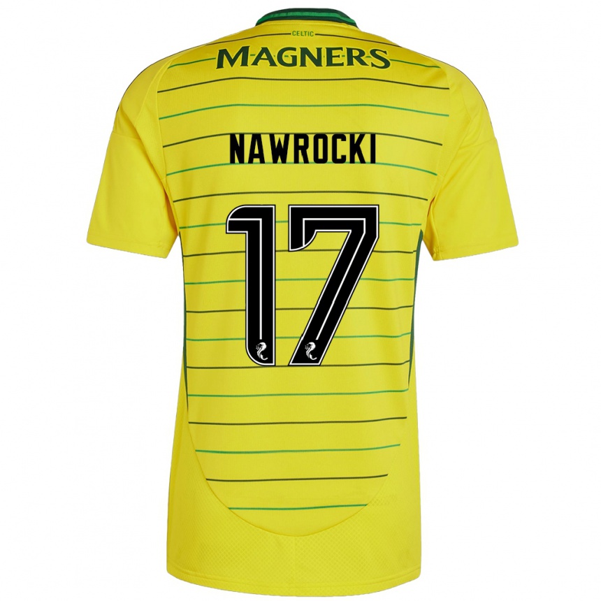 Enfant Football Maillot Maik Nawrocki #17 Jaune Tenues Extérieur 2024/25