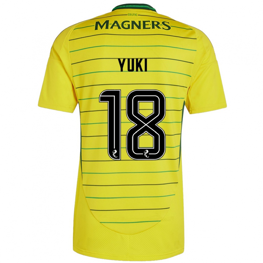 Enfant Football Maillot Yuki Kobayashi #18 Jaune Tenues Extérieur 2024/25