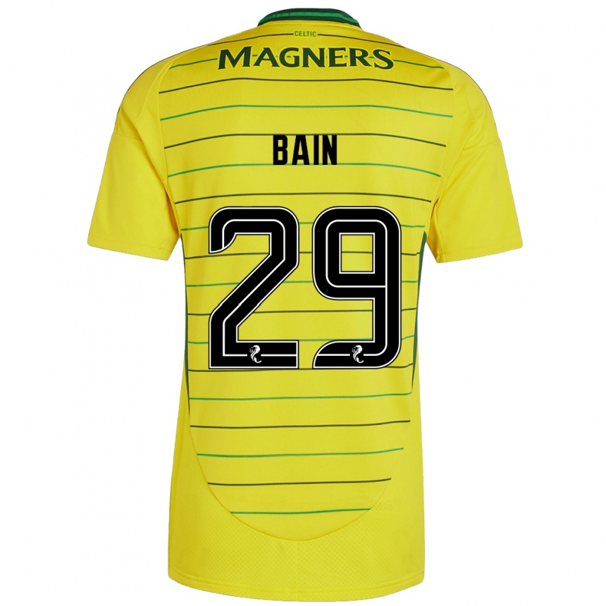 Enfant Football Maillot Scott Bain #29 Jaune Tenues Extérieur 2024/25