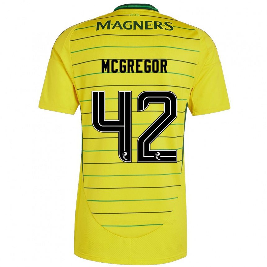 Enfant Football Maillot Callum Mcgregor #42 Jaune Tenues Extérieur 2024/25