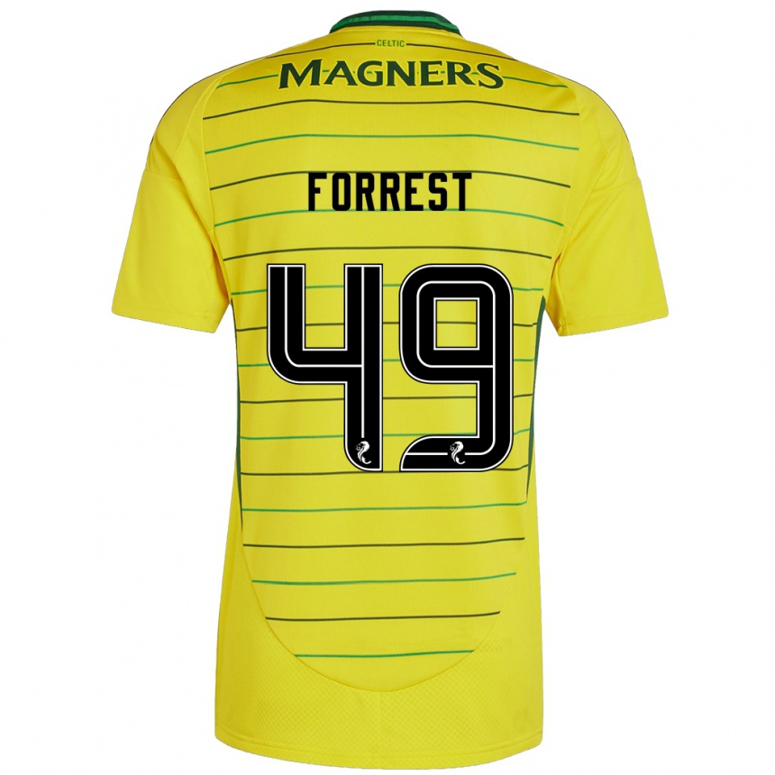 Enfant Football Maillot James Forrest #49 Jaune Tenues Extérieur 2024/25