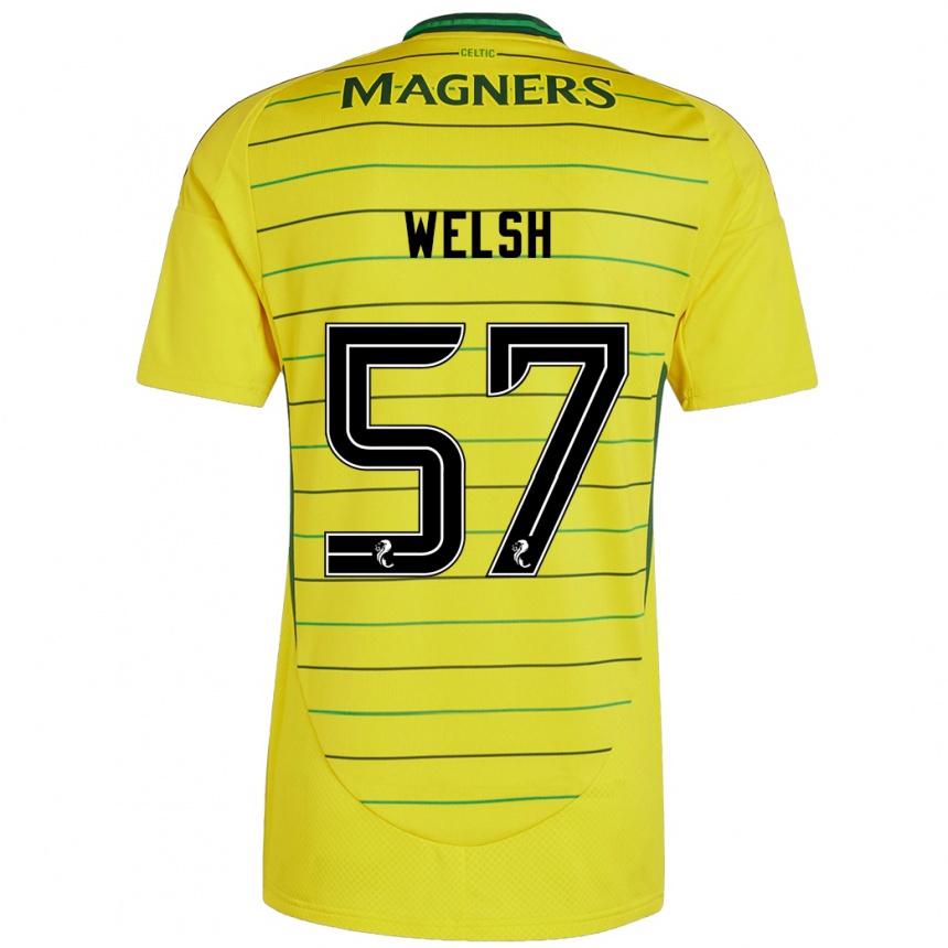 Enfant Football Maillot Stephen Welsh #57 Jaune Tenues Extérieur 2024/25