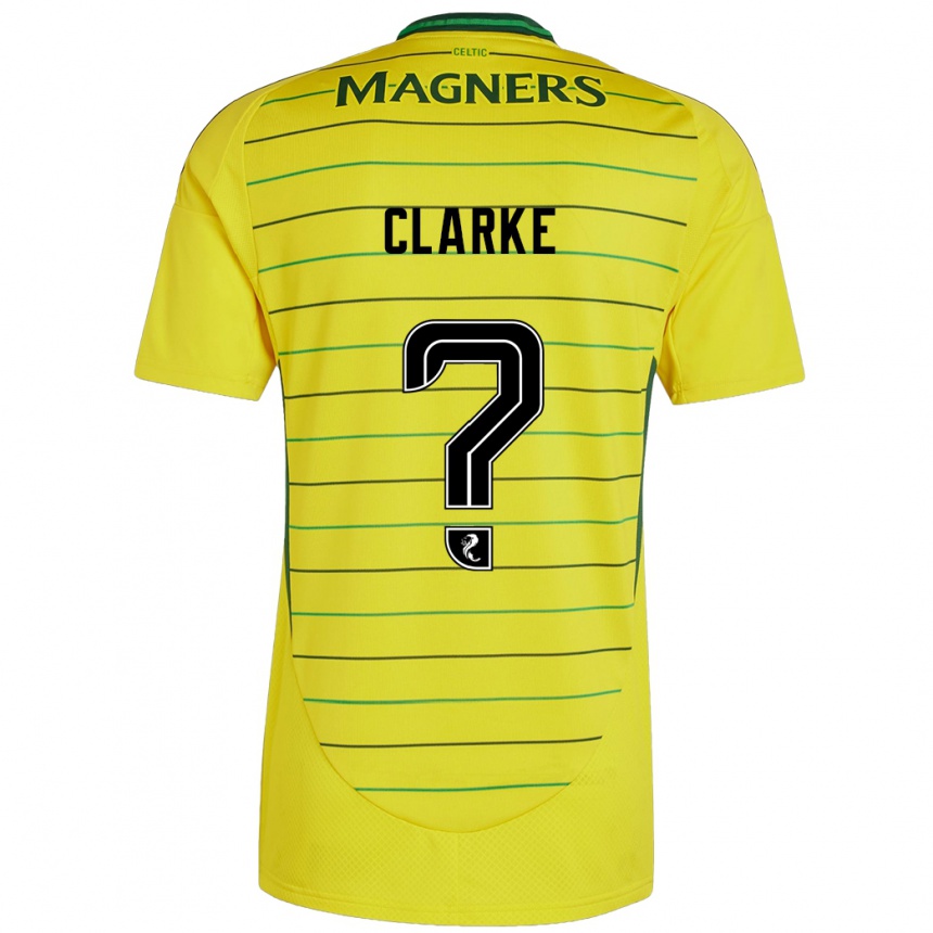 Enfant Football Maillot Josh Clarke #0 Jaune Tenues Extérieur 2024/25