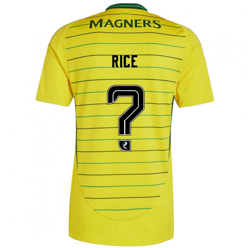 Enfant Football Maillot Aidan Rice #0 Jaune Tenues Extérieur 2024/25