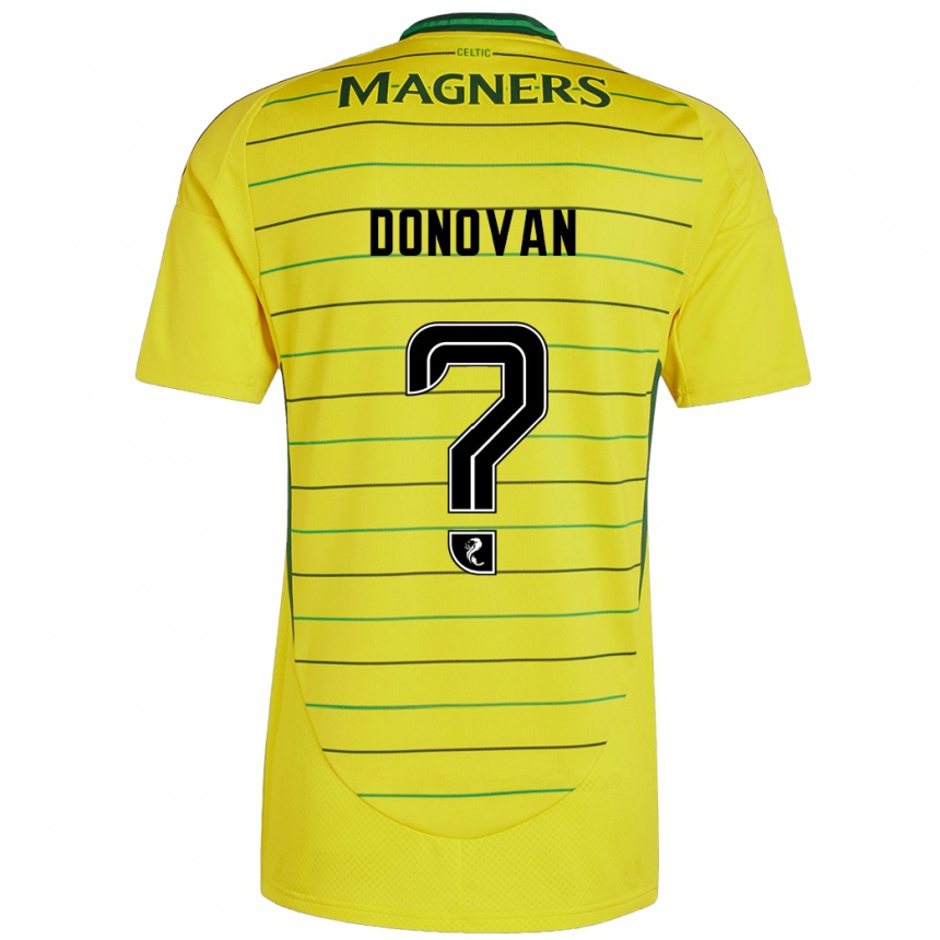 Enfant Football Maillot Colby Donovan #0 Jaune Tenues Extérieur 2024/25