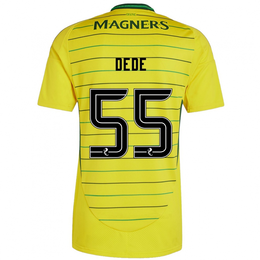 Enfant Football Maillot Josh Dede #55 Jaune Tenues Extérieur 2024/25