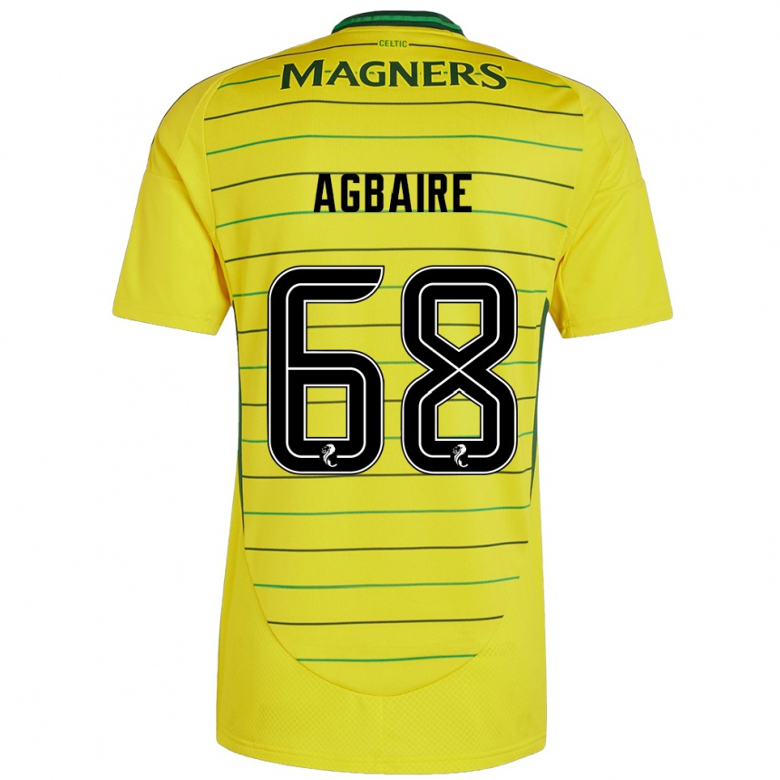 Enfant Football Maillot Lenny Agbaire #68 Jaune Tenues Extérieur 2024/25