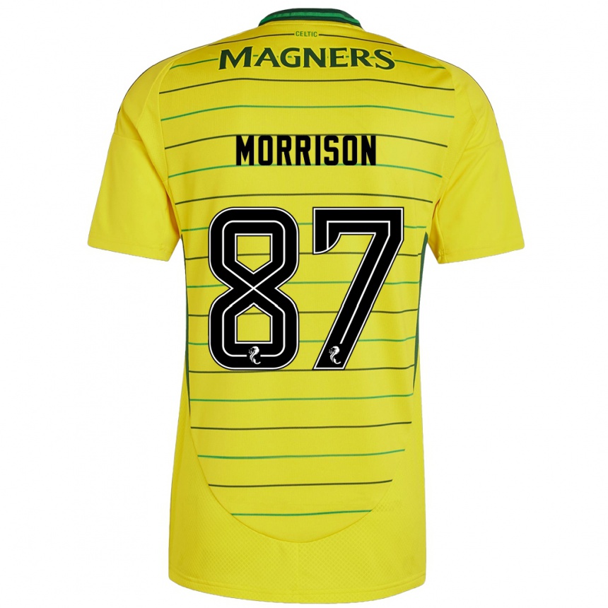 Enfant Football Maillot Joe Morrison #87 Jaune Tenues Extérieur 2024/25