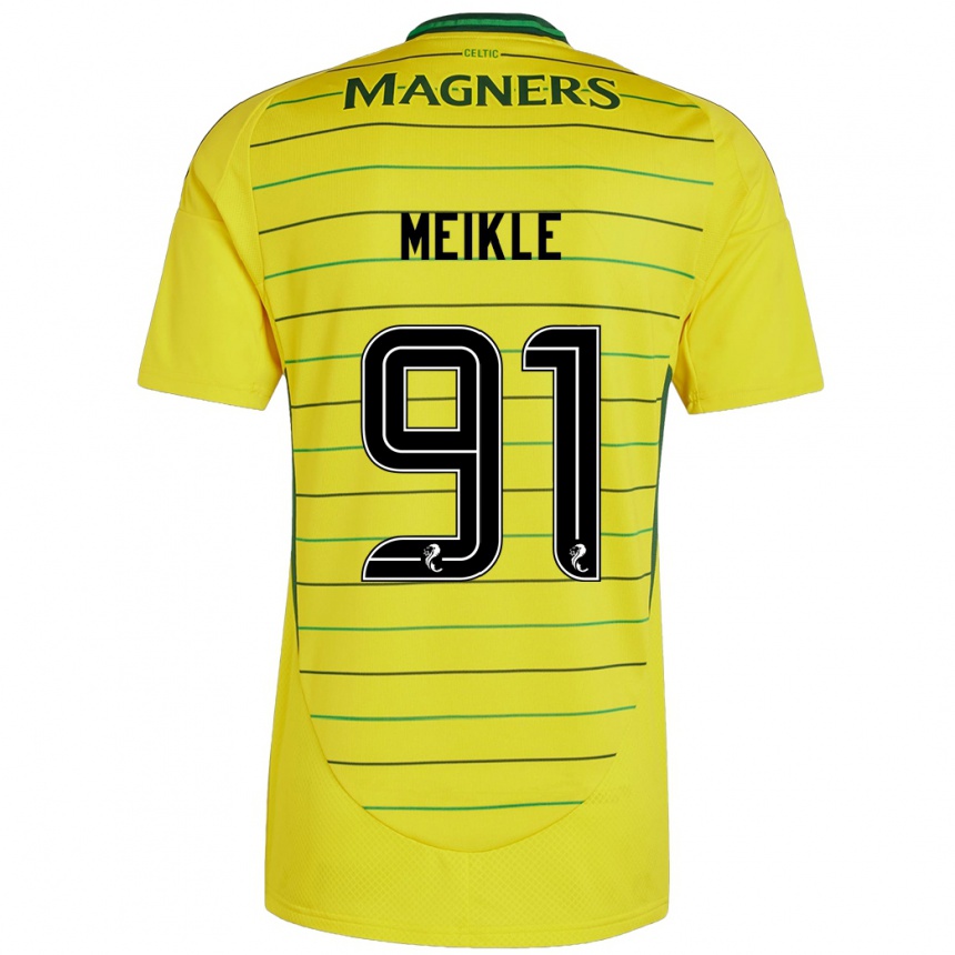 Enfant Football Maillot Jamie Meikle #91 Jaune Tenues Extérieur 2024/25