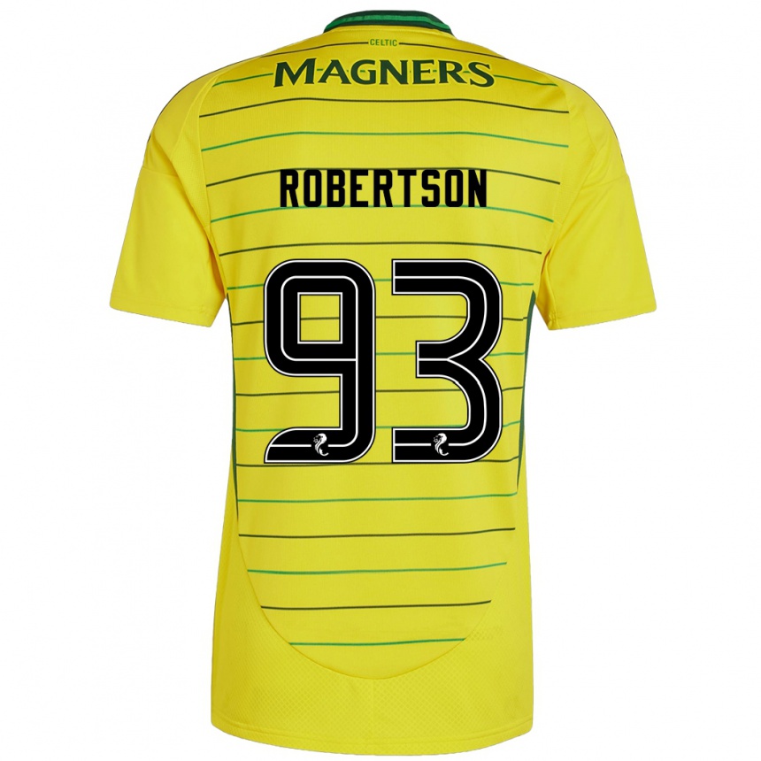 Enfant Football Maillot Mitchell Robertson #93 Jaune Tenues Extérieur 2024/25