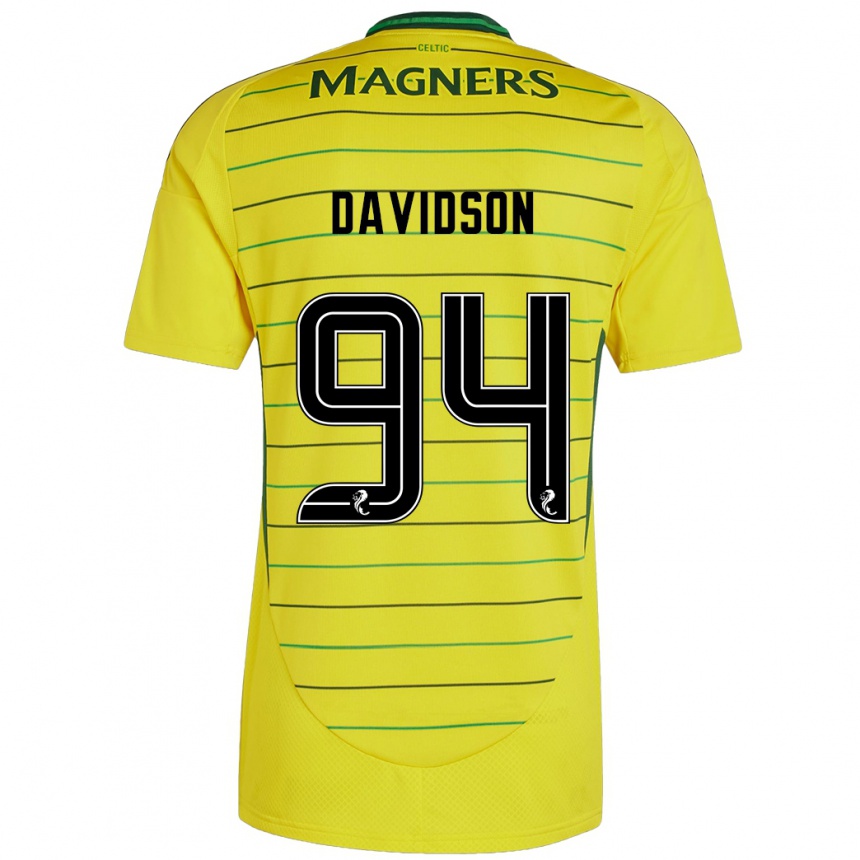 Enfant Football Maillot Bruno Davidson #94 Jaune Tenues Extérieur 2024/25