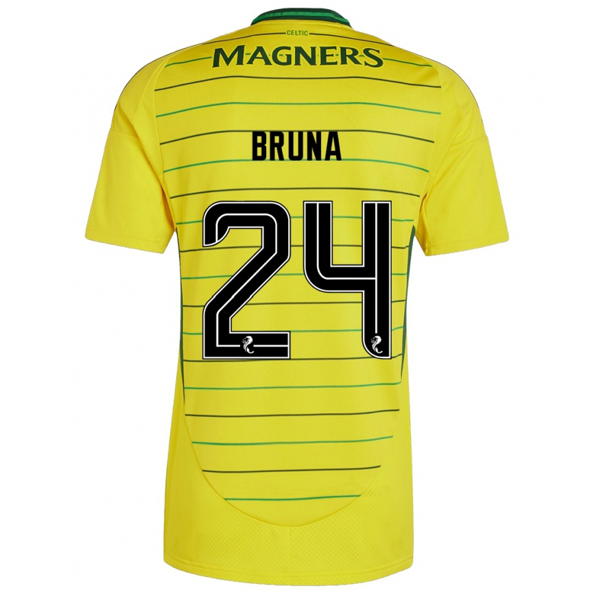 Enfant Football Maillot Bruna Lourenço #24 Jaune Tenues Extérieur 2024/25