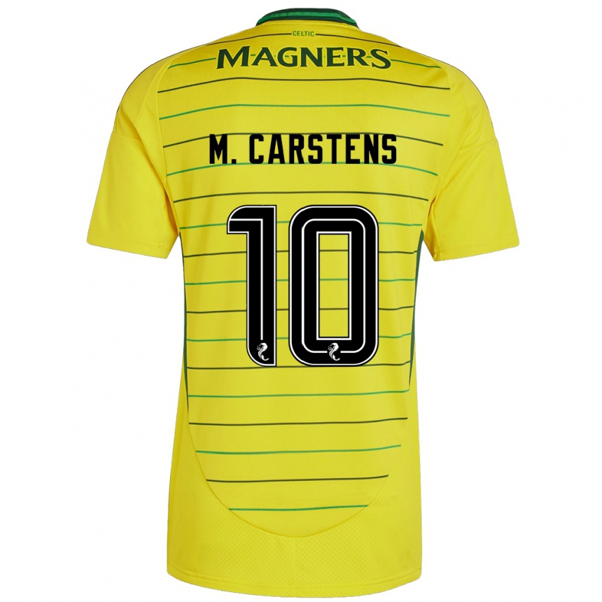 Enfant Football Maillot Mathilde Carstens #10 Jaune Tenues Extérieur 2024/25