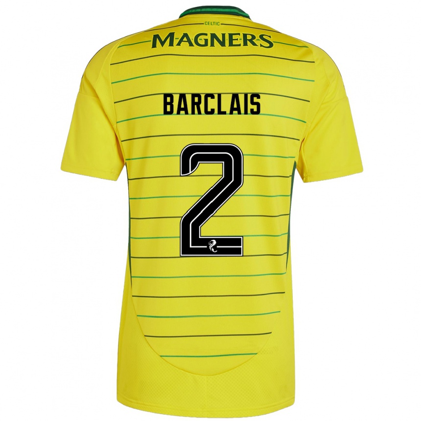 Enfant Football Maillot Celya Barclais #2 Jaune Tenues Extérieur 2024/25