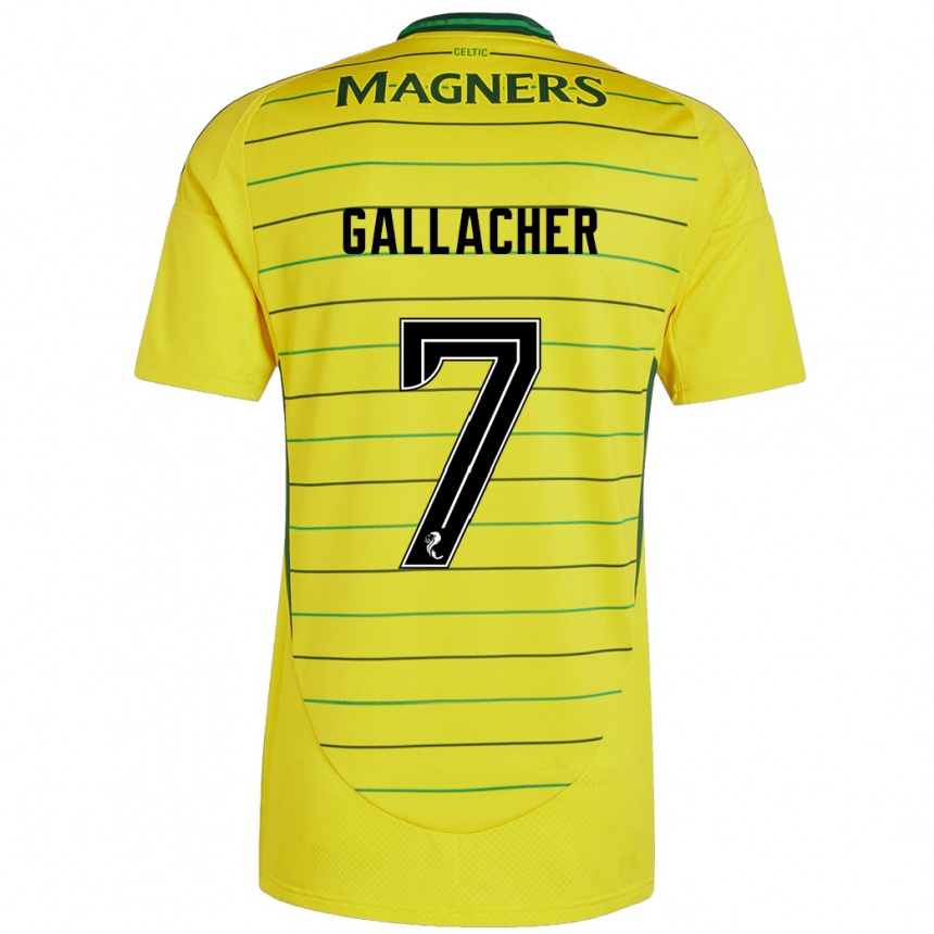 Enfant Football Maillot Amy Gallacher #7 Jaune Tenues Extérieur 2024/25