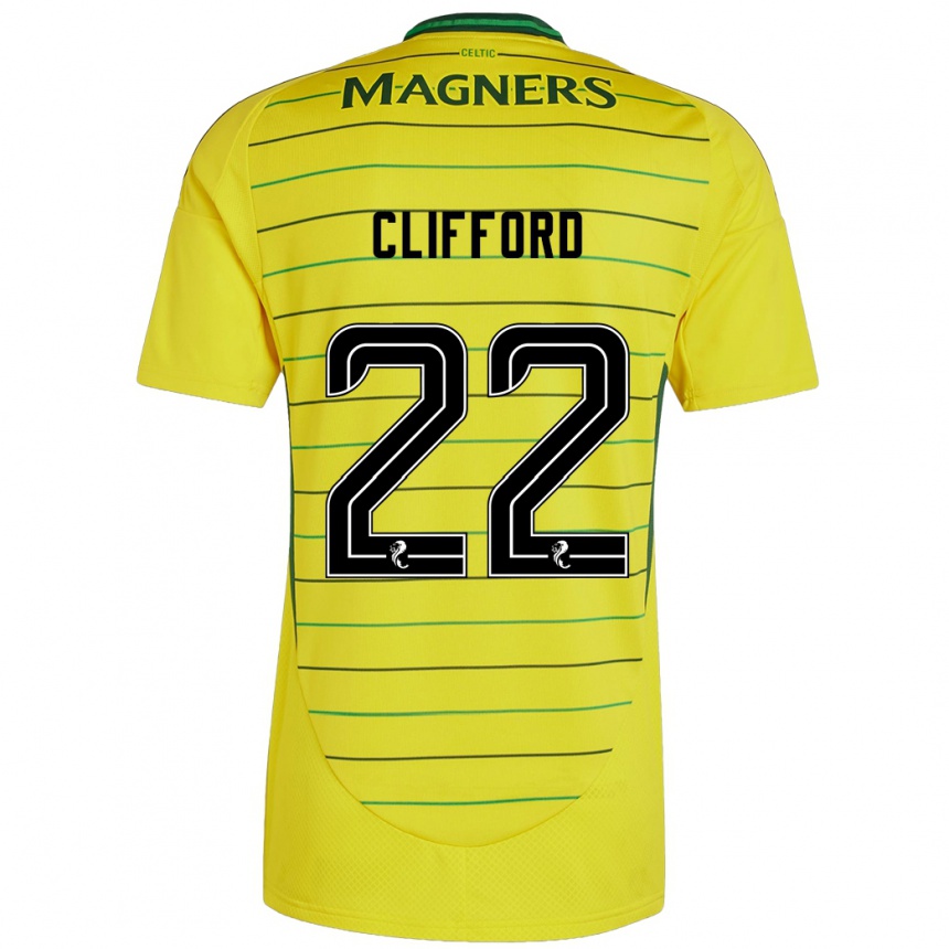 Enfant Football Maillot Lucy Ashworth-Clifford #22 Jaune Tenues Extérieur 2024/25