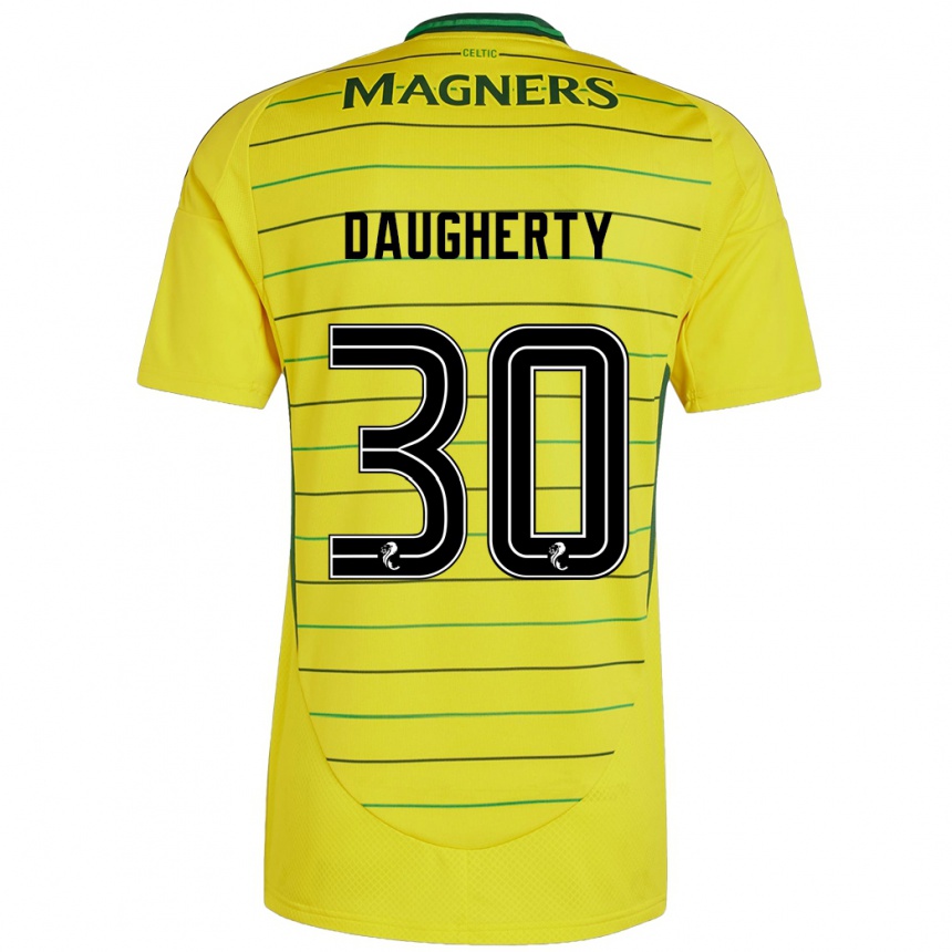 Enfant Football Maillot Kelsey Daugherty #30 Jaune Tenues Extérieur 2024/25