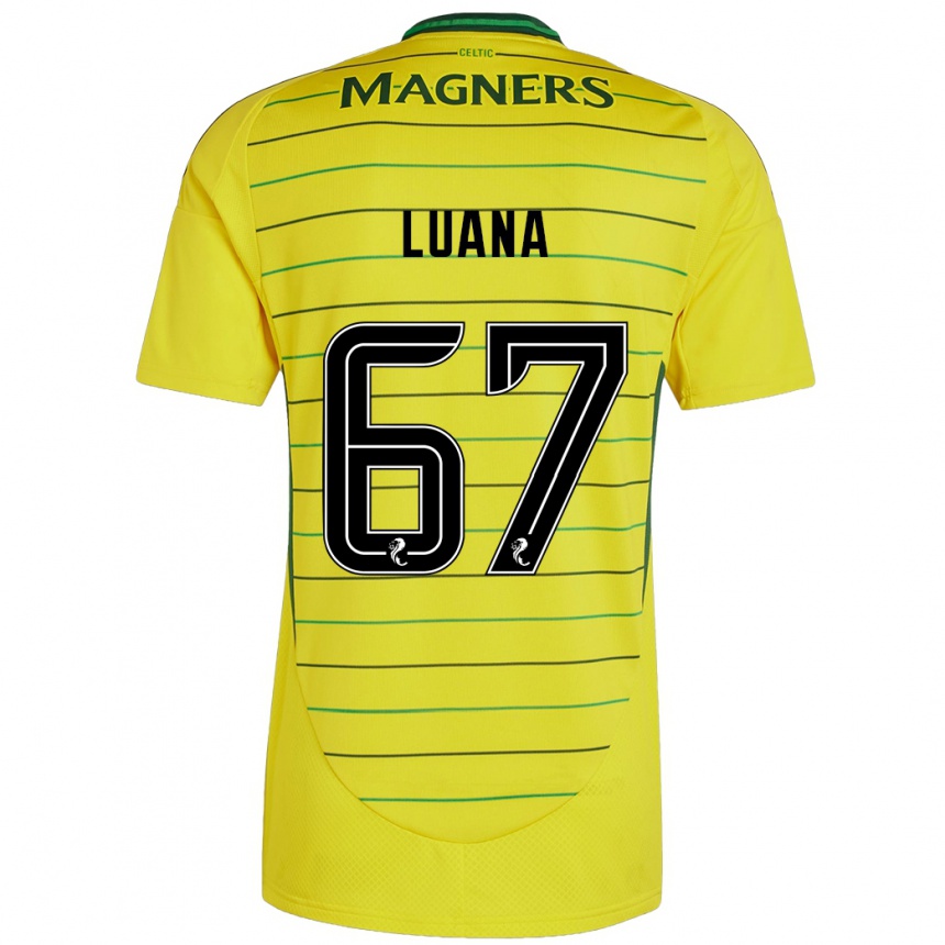 Enfant Football Maillot Luana Muñoz #67 Jaune Tenues Extérieur 2024/25