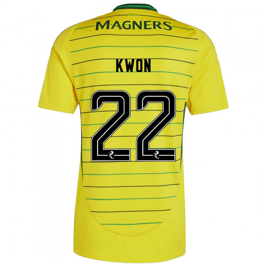 Enfant Football Maillot Hyeok-Kyu Kwon #22 Jaune Tenues Extérieur 2024/25