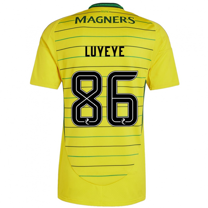 Enfant Football Maillot Benny-Jackson Luyeye #86 Jaune Tenues Extérieur 2024/25