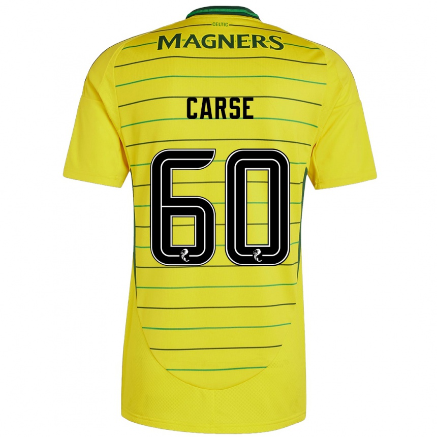 Enfant Football Maillot Mackenzie Carse #60 Jaune Tenues Extérieur 2024/25