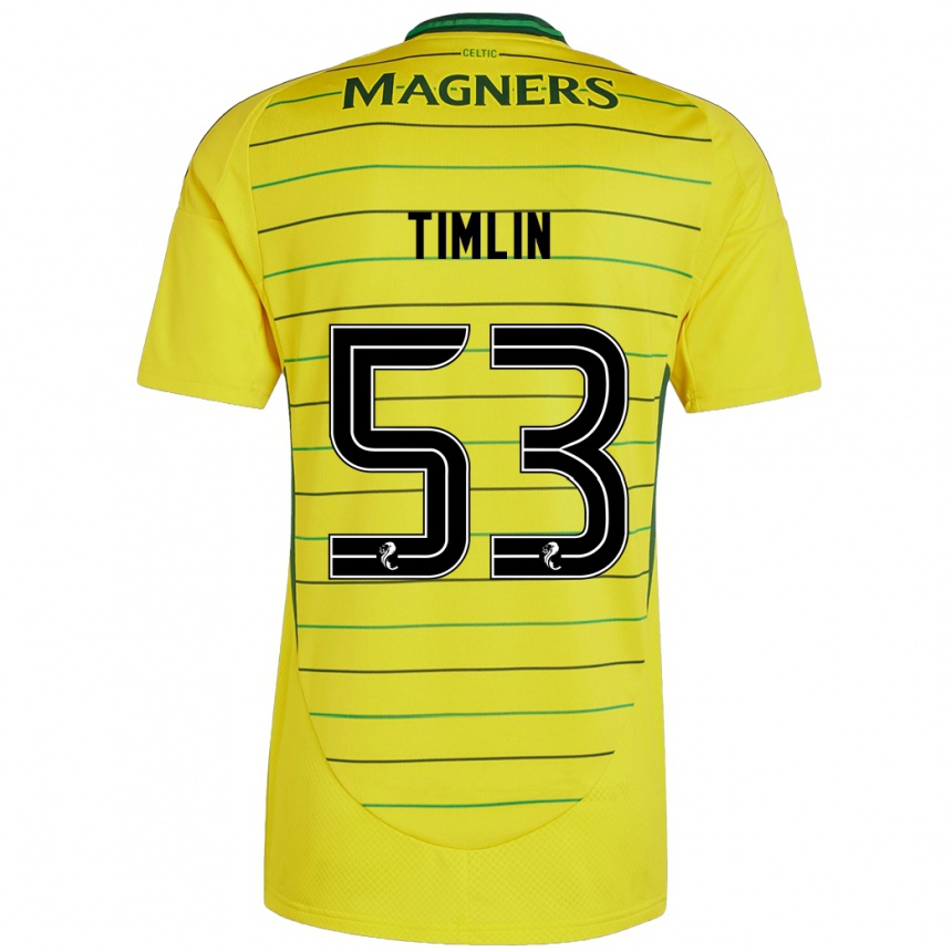 Enfant Football Maillot Sophie Timlin #53 Jaune Tenues Extérieur 2024/25