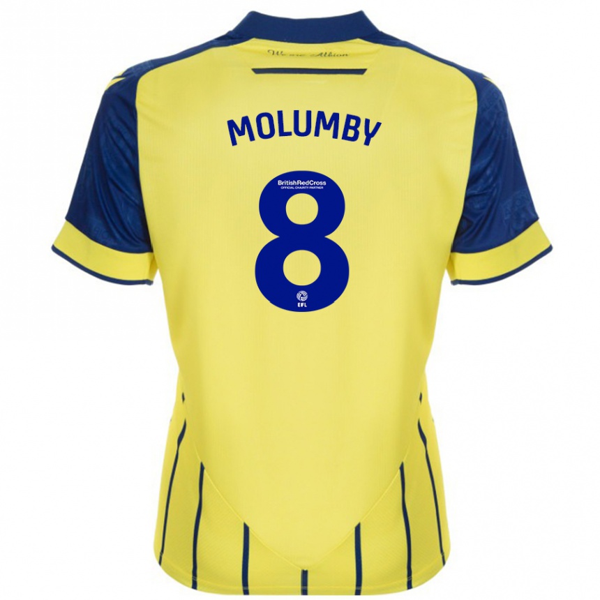 Enfant Football Maillot Jayson Molumby #8 Jaune Bleu Tenues Extérieur 2024/25