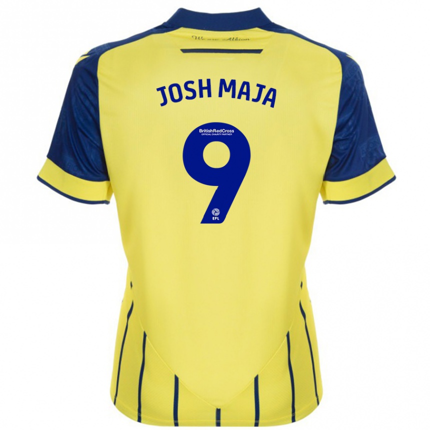 Enfant Football Maillot Josh Maja #9 Jaune Bleu Tenues Extérieur 2024/25