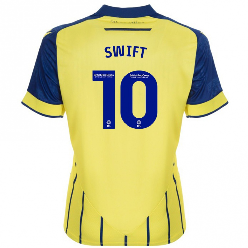 Enfant Football Maillot John Swift #10 Jaune Bleu Tenues Extérieur 2024/25